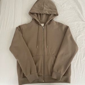 Brown zip up